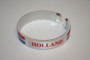 HOLLAND WHITE COUNTRY FLAG FLEXIBLE C BRACELET WRISTBAND .. NEW