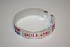 HOLLAND WHITE COUNTRY FLAG FLEXIBLE C BRACELET WRISTBAND .. NEW