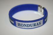 HONDURAS BLUE COUNTRY FLAG FLEXIBLE METAL NYLON BRACELET WRISTBAND ... NEW