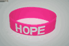 HOPE PINK EXTRA WIDE 1" SILICONE TEXT BAND BRACELET WRISTBAND ..NEW