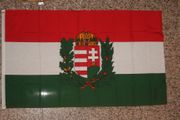 HUNGARY 3' X 5' NATIONAL COUNTRY FLAG WITH CREST LARGE BANNER TAPESTRY .. BUY NEW