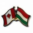HUNGARY / CANADA COUNTRY FLAG SMALL METAL FRIENDSHIP LAPEL PIN BADGE .. NEW