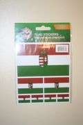 HUNGARY COUNTRY FLAG COLLECTION OF 7 DIFFERENT STICKERS .. NEW
