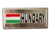 HUNGARY COUNTRY FLAG SMALL METAL LICENSE PLATE DECAL STICKER EMBLEM .. NEW