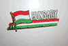 HUNGARY COUNTRY FLAG WORD IRON ON PATCH CREST BADGE .. NEW