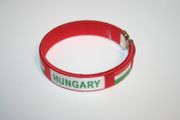 HUNGARY RED COUNTRY FLAG FLEXIBLE C BRACELET WRISTBAND ... NEW