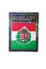 HUNGARY SQUARE COUNTRY FLAG METALLIC BUMPER STICKER DECAL .. SIZE 3" X 4" INCHES .. NEW