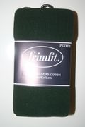 HUNTER GREEN LADIES WINTER THICK COTTON TIGHTS BY TRIMFIT .. SIZE PETIT AVERAGE TALL .. NEW IN PACKAGE