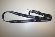 HYUNDAI BLACK HIGH QUALITY CAR LANYARD KEYCHAIN PASSHOLDER .. NEW