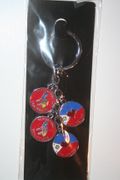  I LOVE PHILIPPINES 4 CHARM COUNTRY FLAG KEYCHAINS .. NEW