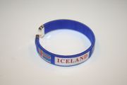 ICELAND BLUE COUNTRY FLAG FLEXIBLE C BRACELET WRISTBAND .. NEW