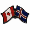 ICELAND / CANADA COUNTRY FLAG SMALL METAL FRIENDSHIP LAPEL PIN BADGE .. NEW