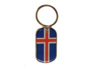 ICELAND COUNTRY FLAG KEYCHAIN ..HIGH QUALITY .. NEW