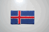 ICELAND COUNTRY FLAG SMALL IRON ON PATCH CREST BADGE ... NEW