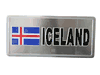 ICELAND COUNTRY FLAG SMALL METAL  LICENSE PLATE DECAL STICKER EMBLEM . NEW