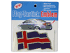 ICELAND COUNTRY FLAG WAVY BUMPER DECAL STICKER EMBLEM ...