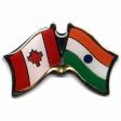 INDIA / CANADA COUNTRY FLAG SMALL METAL FRIENDSHIP LAPEL PIN BADGE .. NEW