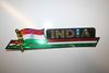 INDIA COUNTRY FLAG LONG METALIC CAR AUTOMOBILE BUMPER STICKER DECAL EMBLEM .. NEW