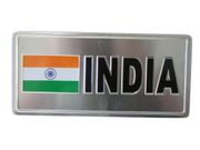 INDIA COUNTRY FLAG SMALL METAL LICENSE PLATE STICKER DECAL EMBLEM .. NEW