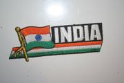 INDIA COUNTRY FLAG WORD IRON ON PATCH CREST BADGE . NEW