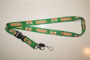 INDIA GREEN COUNTRY FLAG LANYARD KEYCHAIN PASSHOLDER NECKSTRAP ... NEW