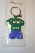 INDIA GREEN COUNTRY FLAG SOCCER JERSEY KEYCHAINS ... NEW