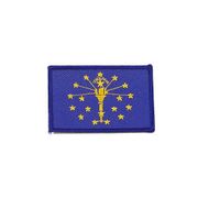 INDIANA USA STATE FLAG IRON ON PATCH CREST BADGE 2 1/8 X 3 1/4 INCHES ... NEW