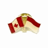 INDONESIA / CANADA COUNTRY FLAG SMALL METAL FRIENDSHIP LAPEL PIN BADGE ...NEW
