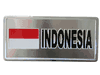 INDONESIA COUNTRY FLAG SMALL METAL LICENSE PLATE DECAL STICKER EMBLEM .. NEW