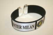 INTER MILAN BLACK SUPER THICK BRACELET WRISTBAND ... FOOTBALL SOCCER CLUB .. NEW