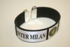 INTER MILAN BLACK SUPER THICK BRACELET WRISTBAND ... FOOTBALL SOCCER CLUB .. NEW