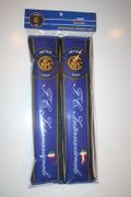 INTER MILAN FOOTBALL CLUB AUTOMOBLE SEAT BELT COVERS PROTECTORS .. SOCCER .. NEW