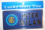 INTER MILAN FOOTBALL CLUB SOCCER LOGO LICENSE PLATE STICKER ... NEW