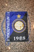 INTER MILAN INTERNAZIONALE 1908 FOOTBALL CLUB SOCCER DRAW STRING SHOULDER BAG NAPSACK ..NEW