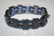 INTER MILAN SOCCER FOOTBALL CLUB FLEXIBLE METAL SPORTS BRACELET WRISTBAND ... NEW
