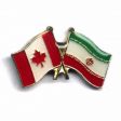 IRAN / CANADA COUNTRY FLAG SMALL METAL FRIENDSHIP LAPEL PIN BADGE . NEW