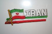 IRAN COUNTRY FLAG WORD IRON ON PATCH CREST BADGE .. NEW