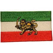  IRAN PERSIAN LION Old COUNTRY FLAG SMALL IRON-ON EMBROIDERED PATCH CREST BADGE