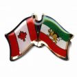 IRAN PERSIAN / CANADA COUNTRY FLAG SMALL METAL FRIENDSHIP LAPEL PIN BADGE .. NEW