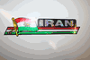 IRAN PERSIAN COUNTRY FLAG LONG METALIC CAR AUTOMOBILE BUMPER STICKER DECAL EMBLEM .. NEW