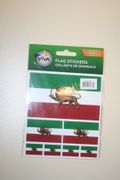 IRAN PERSION COUNTRY FLAG COLLECTION OF 7 DECAL STICKERS .. DIFFERENT SIZE .. NEW