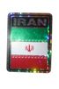 IRAN SQUARE COUNTRY FLAG METALLIC BUMPER STICKER DECAL .. SIZE 3" X 4" INCHES .. NEW