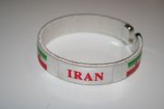 IRAN WHITE COUNTRY FLAG FLEXIBLE BRACELET WRISTBAND .. NEW