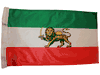IRAN WITH OLD PERSIAN LION 12" X 18" INCHES COUNTRY HIGH QUALITY FLAG WITH SLEAVE WITHOUT STICK .. FIFA SOCCER WORLD CUP .. NEW