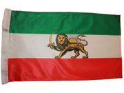 IRAN WITH OLD PERSIAN LION 12" X 18" INCHES COUNTRY HIGH QUALITY FLAG WITH SLEAVE WITHOUT STICK .. FIFA SOCCER WORLD CUP .. NEW
