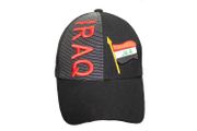 IRAQ BLACK COUNTRY FLAG EMBOSSED HAT CAP