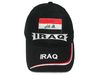 IRAQ BLACK COUNTRY FLAG EMBOSSED HAT CAP .. NEW
