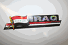 IRAQ COUNTRY FLAG LONG METALIC CAR AUTOMOBILE BUMPER STICKER DECAL EMBLEM .. NEW
