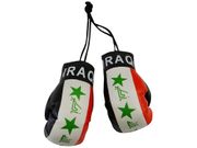 IRAQ COUNTRY FLAG MINI BOXING GLOVES ..HIGH QUALITY .. NEW