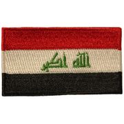 IRAQ COUNTRY FLAG SMALL IRON ON PATCH CREST BADGE . NEW